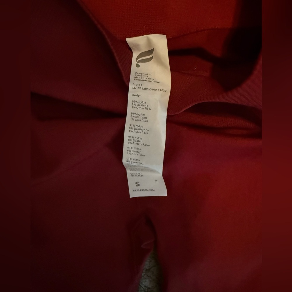 Fabletics Define PowerHold High-Waisted Mesh Leggings Red Size Small - Picture 3 of 5